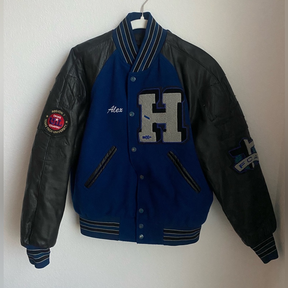 High School Letterman, Varsity Jacket some patches removed